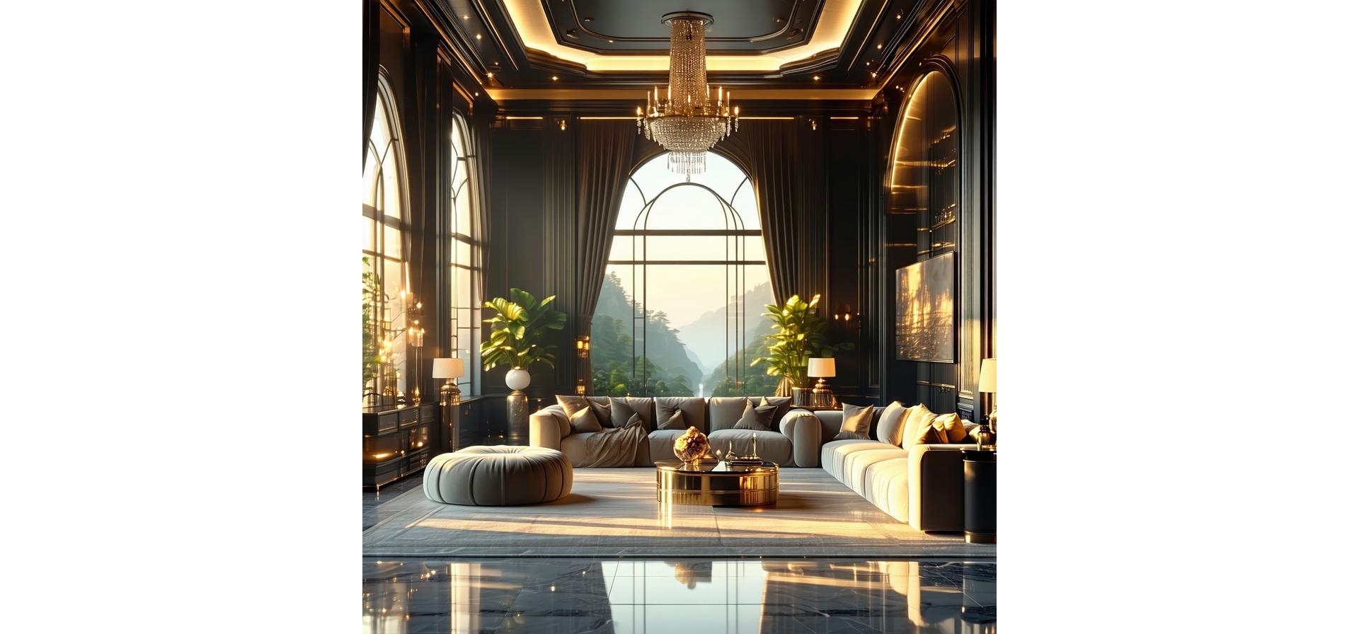 Salon raffiné, réalisation Maison Éclat Décor