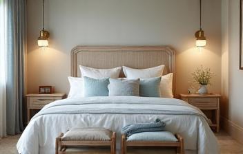 Chambre apaisante & têtes de lit artisanales